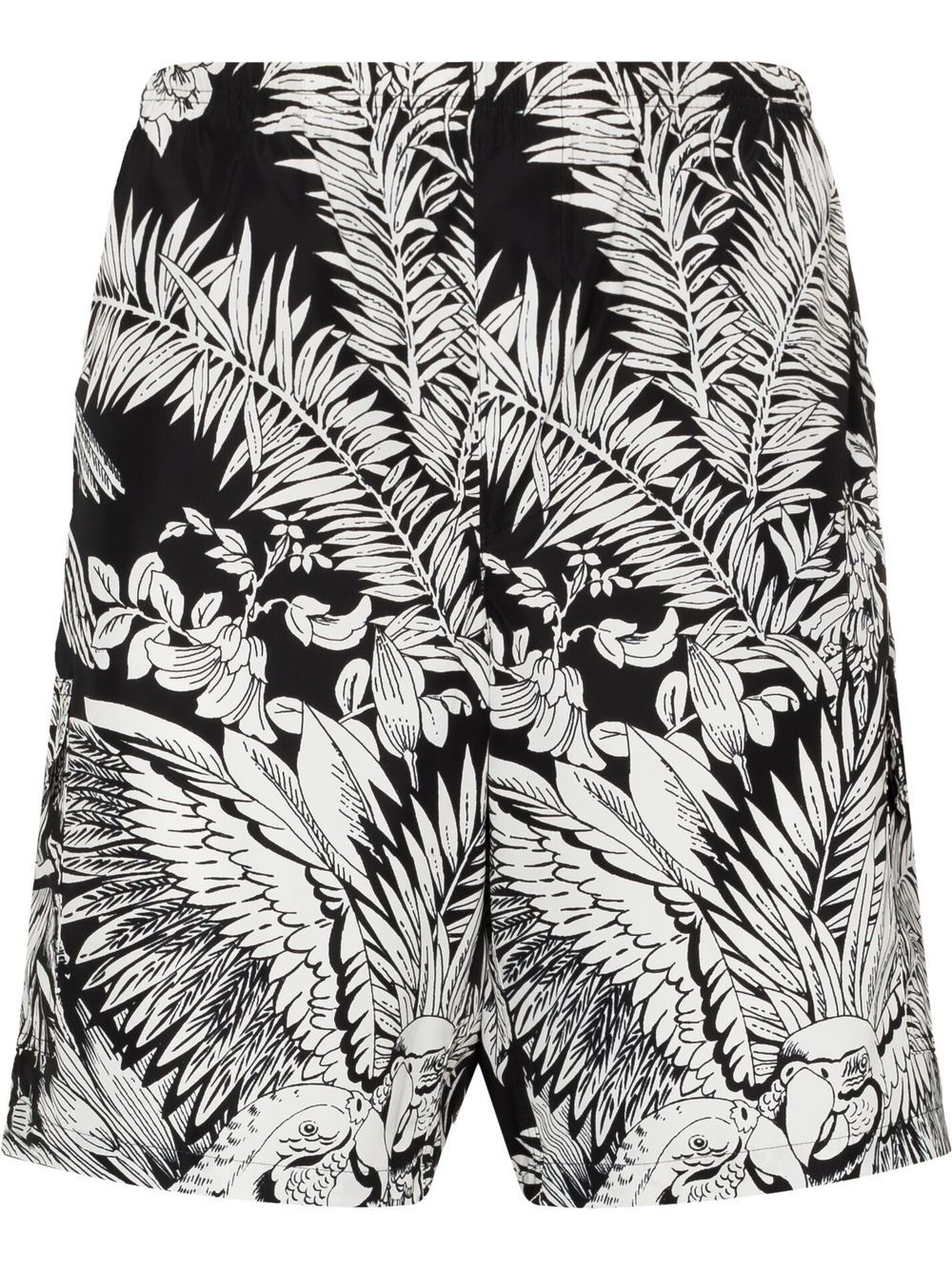 Palm Angels Jungle 鹦鹉泳裤 - 黑色