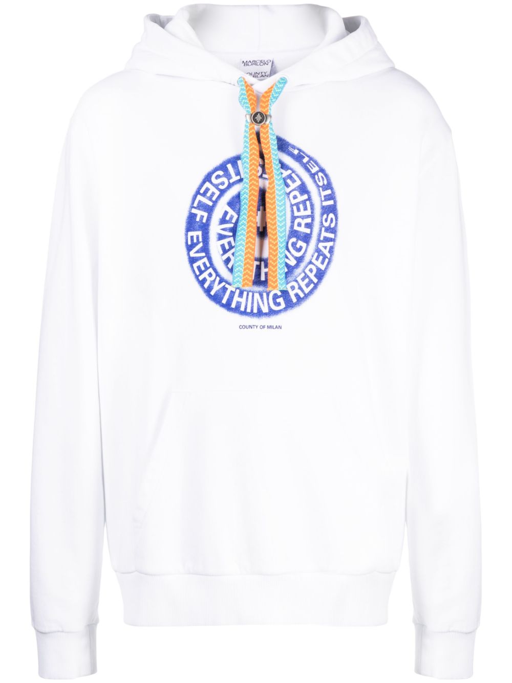 Marcelo Burlon County of Milan 漩涡印花连帽衫 - 白色