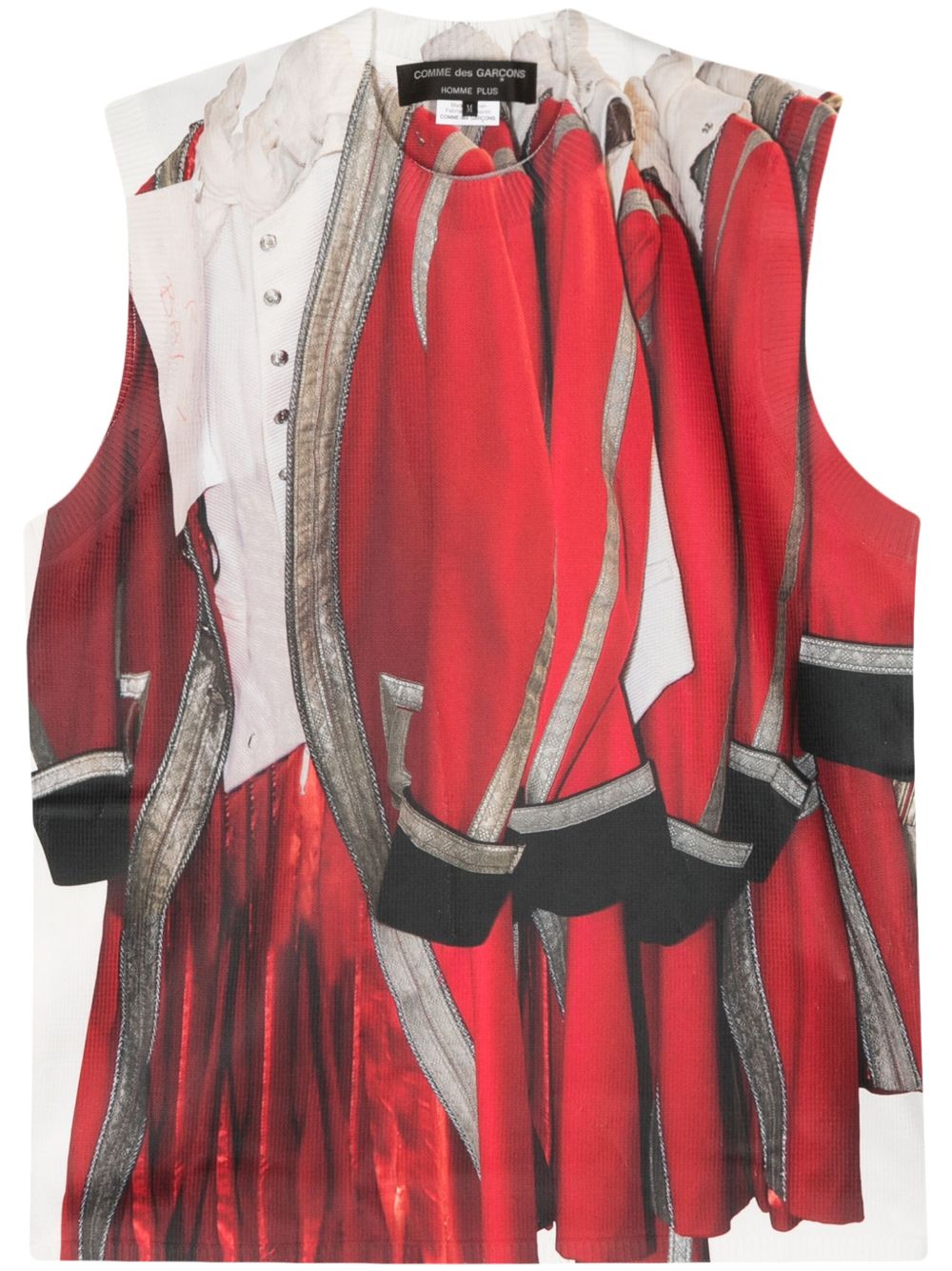 Comme des Garçons Homme Plus PLUS SLEEVELESS PRINTED SWEATER VEST "WHITE" - 白色