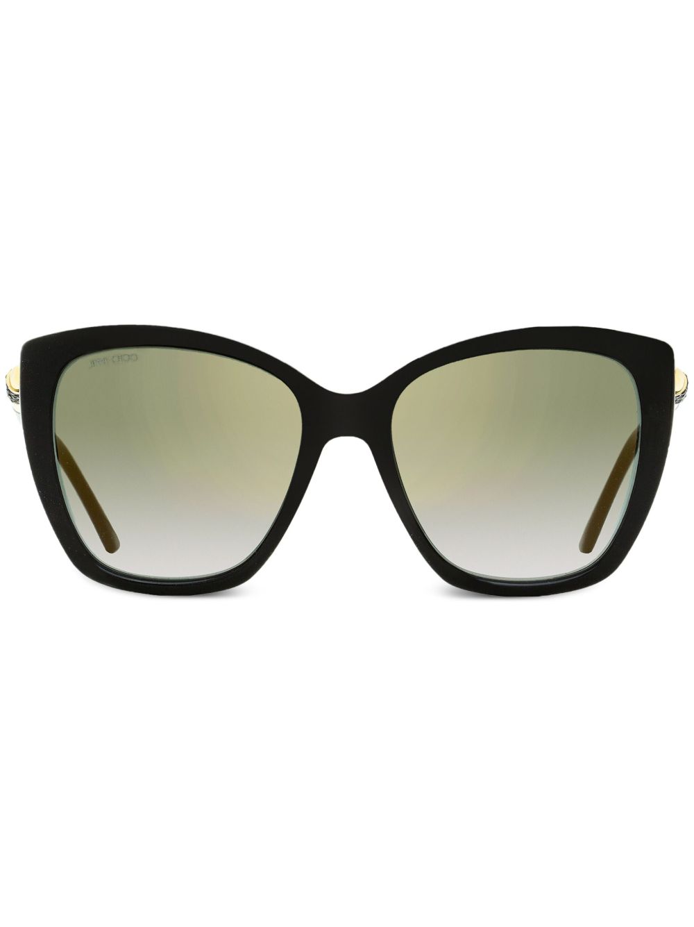 Jimmy Choo Eyewear Rose 蝴蝶形镜框太阳眼镜 - 黑色