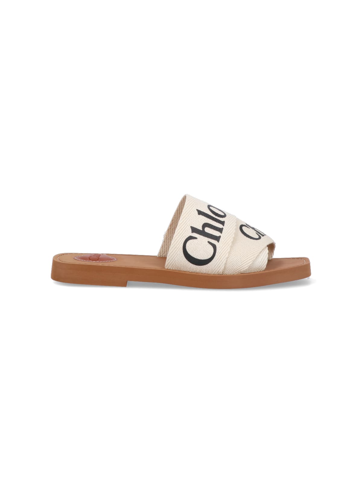Chloé 露趾木质平底穆勒鞋