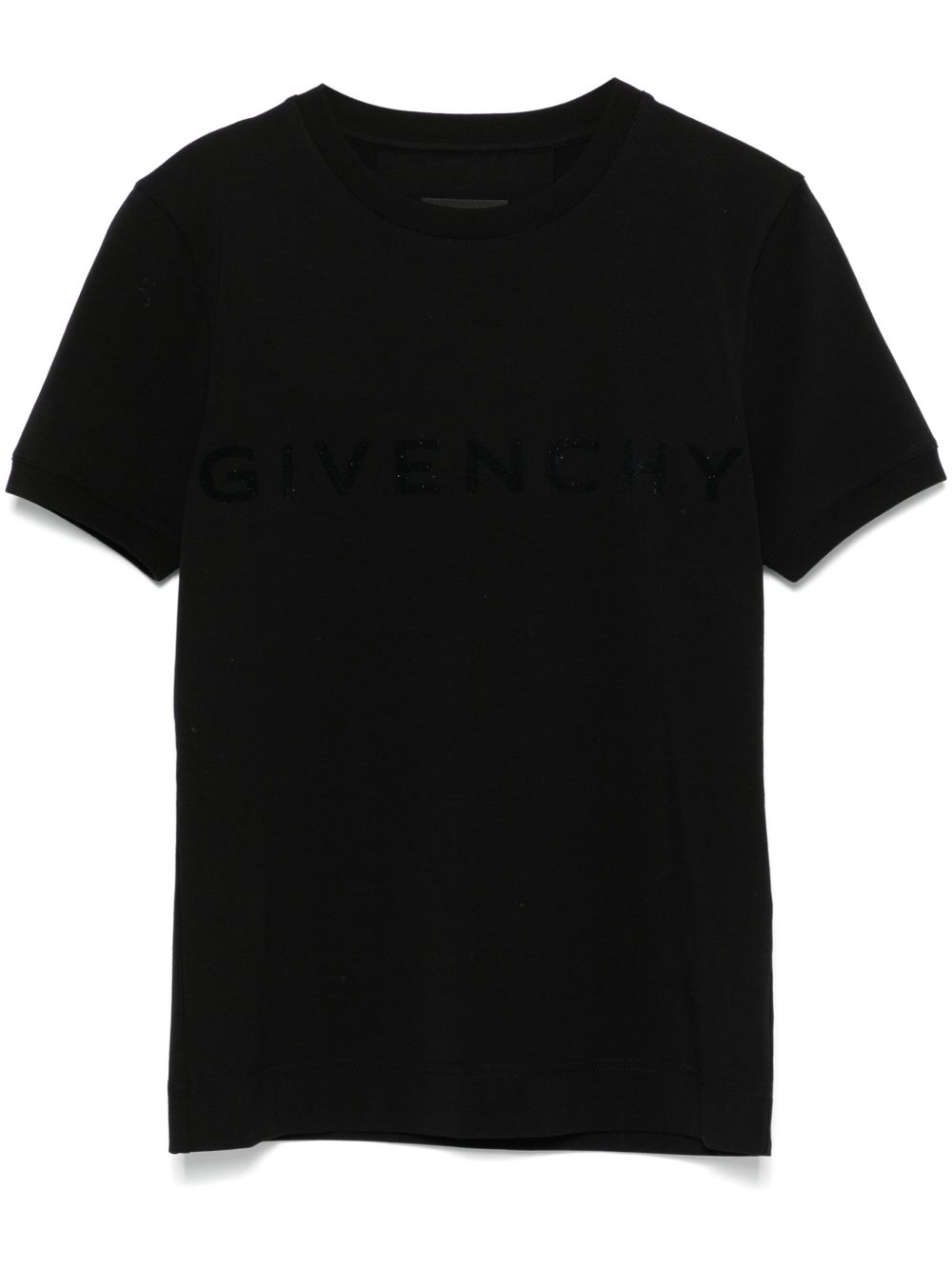 Givenchy logo植绒T恤 - 黑色