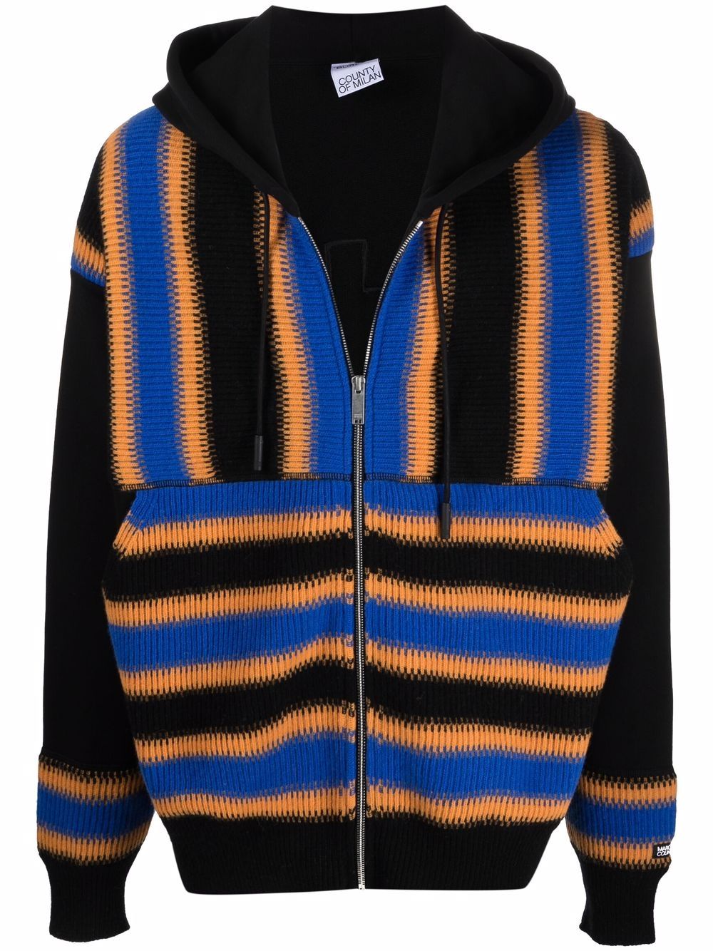 Marcelo Burlon County of Milan Satellite Cross 拉链连帽衫 - 黑色