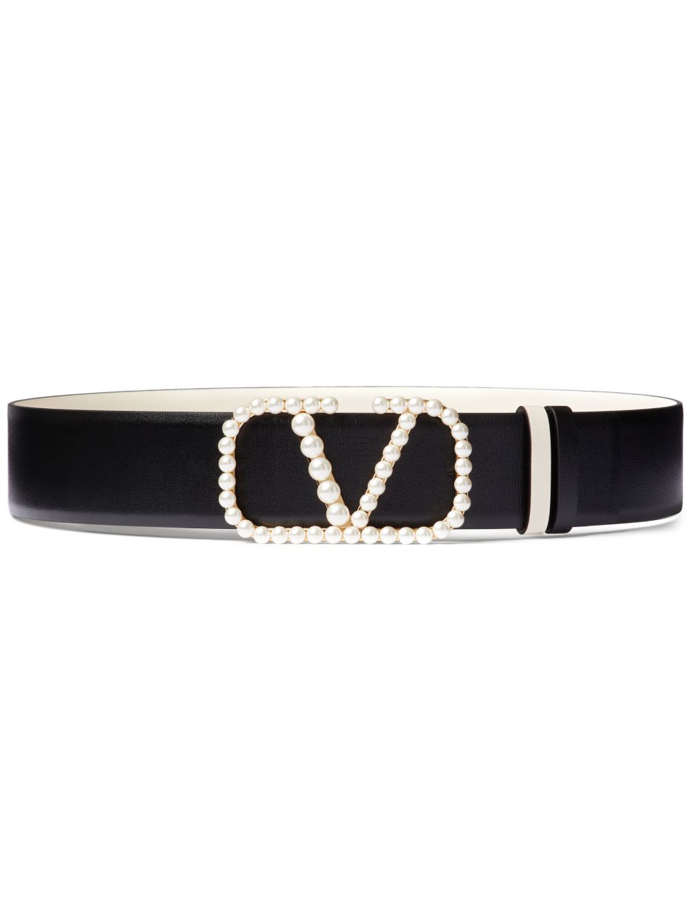 Valentino Garavani VLogo Signature 双面腰带（40毫米） - 黑色
