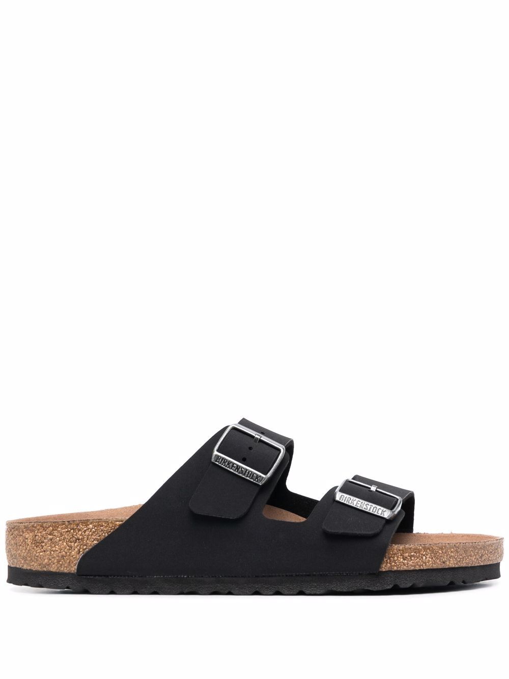 Birkenstock Arizona 皮质扣环凉鞋 - 黑色
