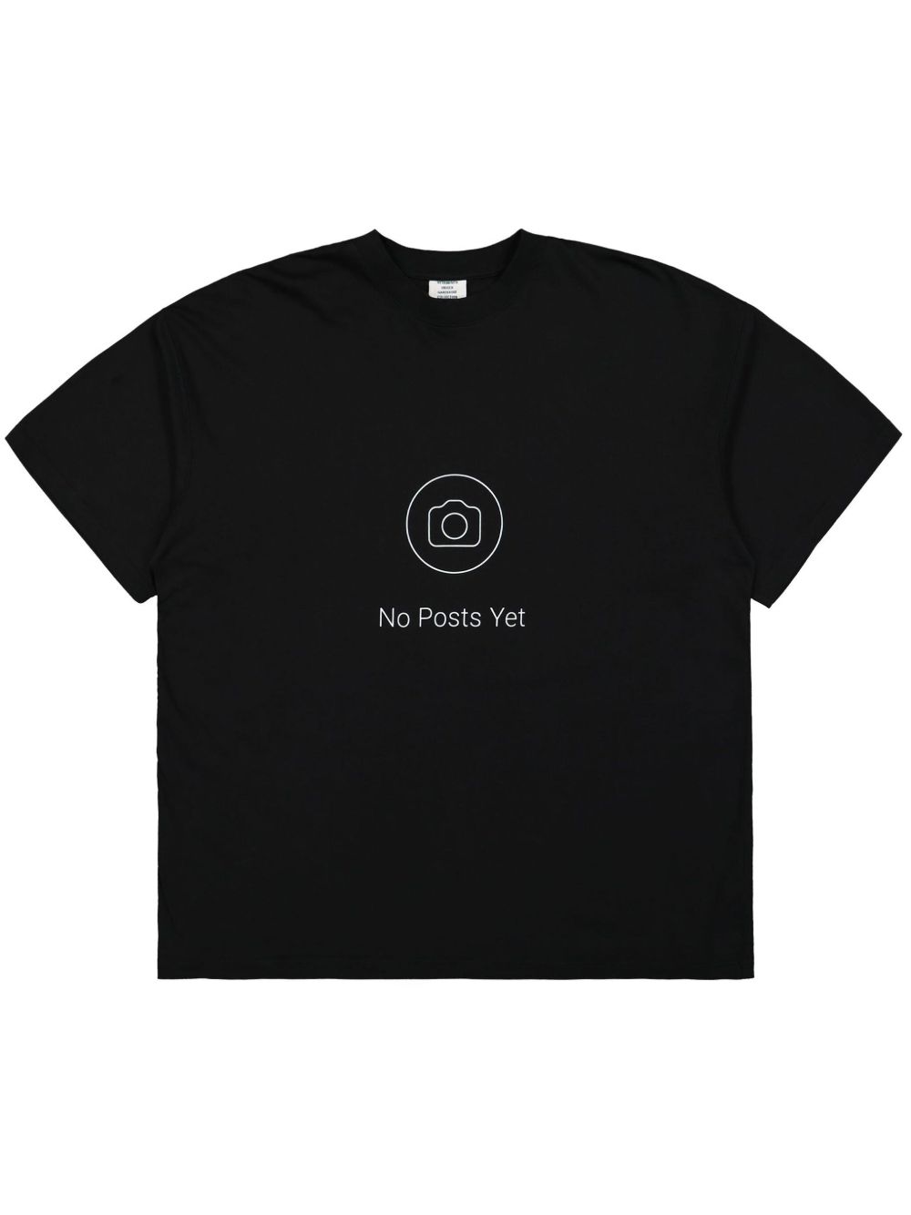 VETEMENTS No Posts T恤 - 黑色