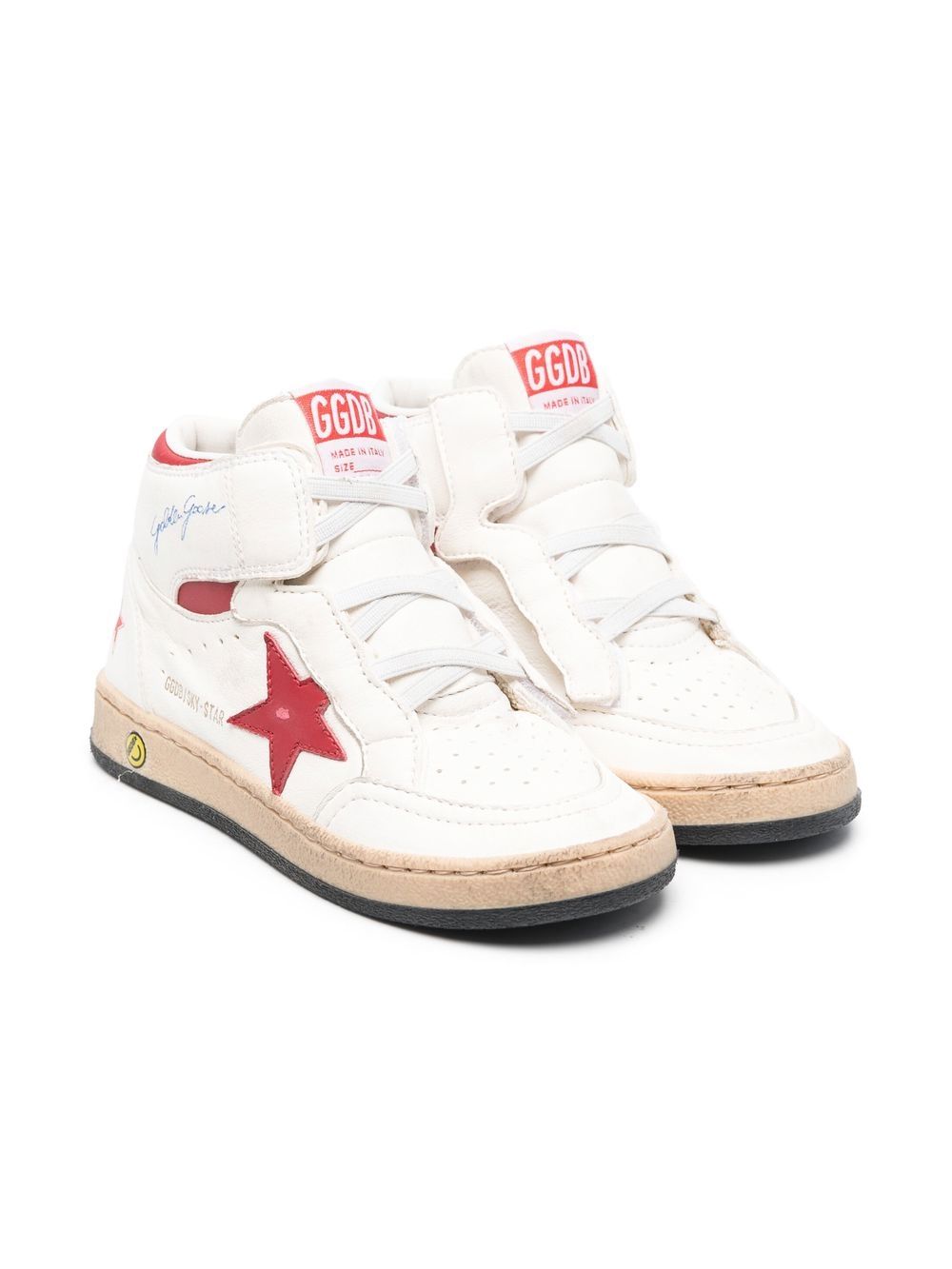 Golden Goose Kids Sky-Star 高帮运动鞋 - 白色