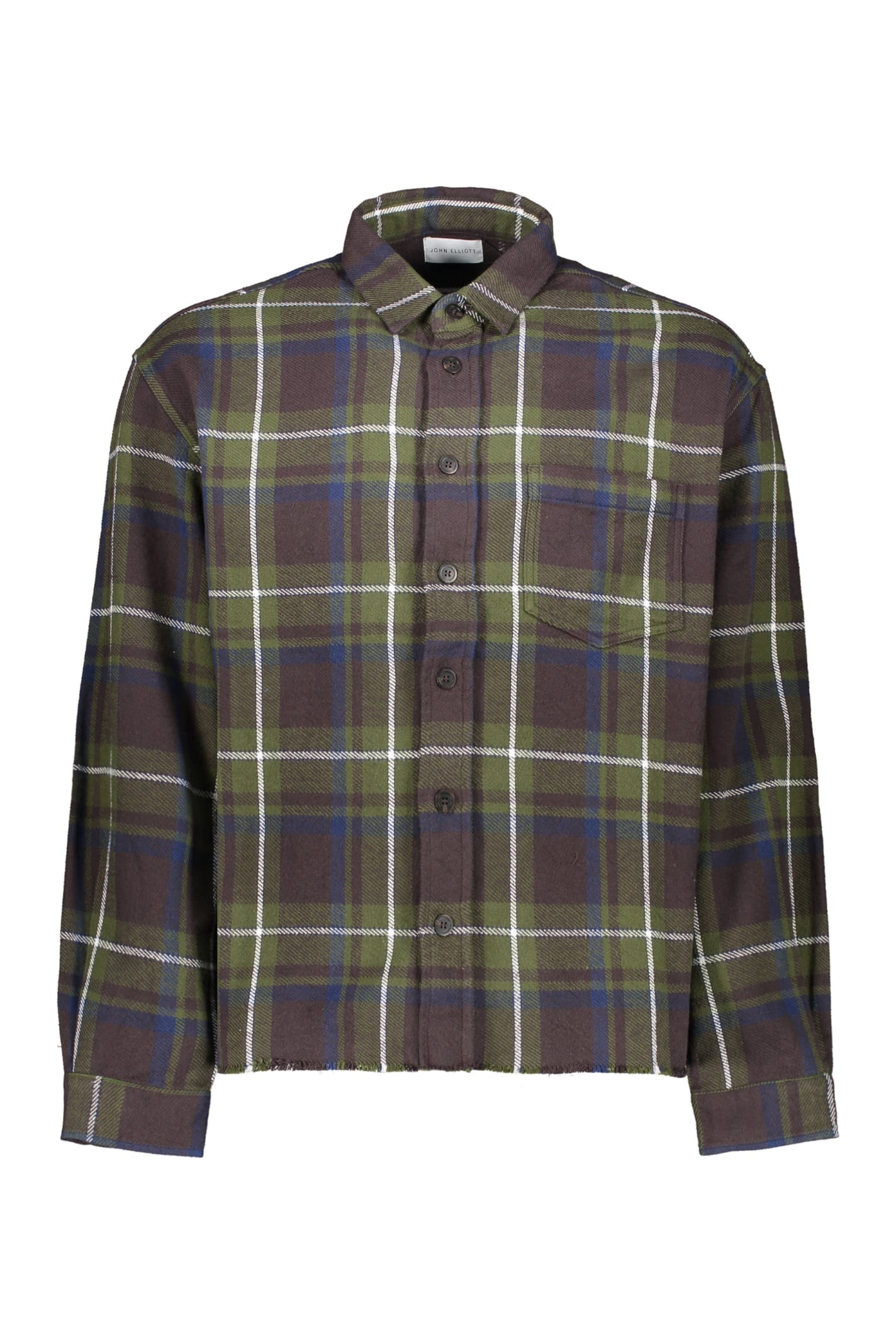 John Elliott Checked Cotton Shirt