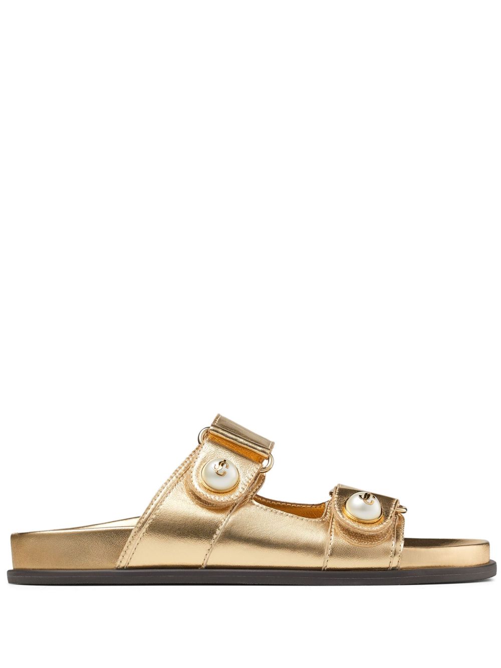 Jimmy Choo Fayence 皮质凉鞋 - 金色