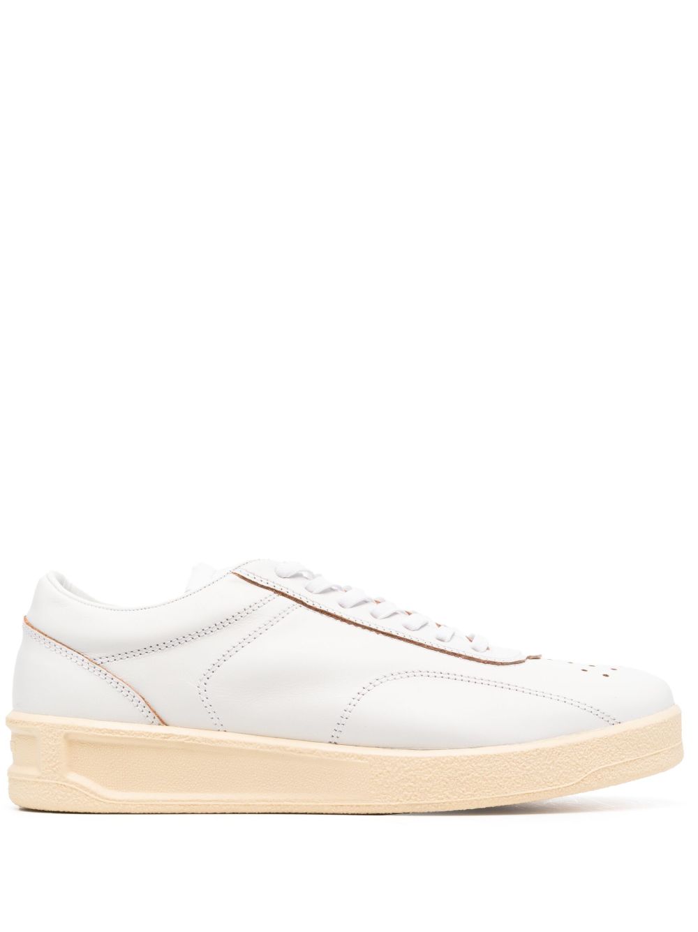 Jil Sander logo低帮运动鞋 - 白色