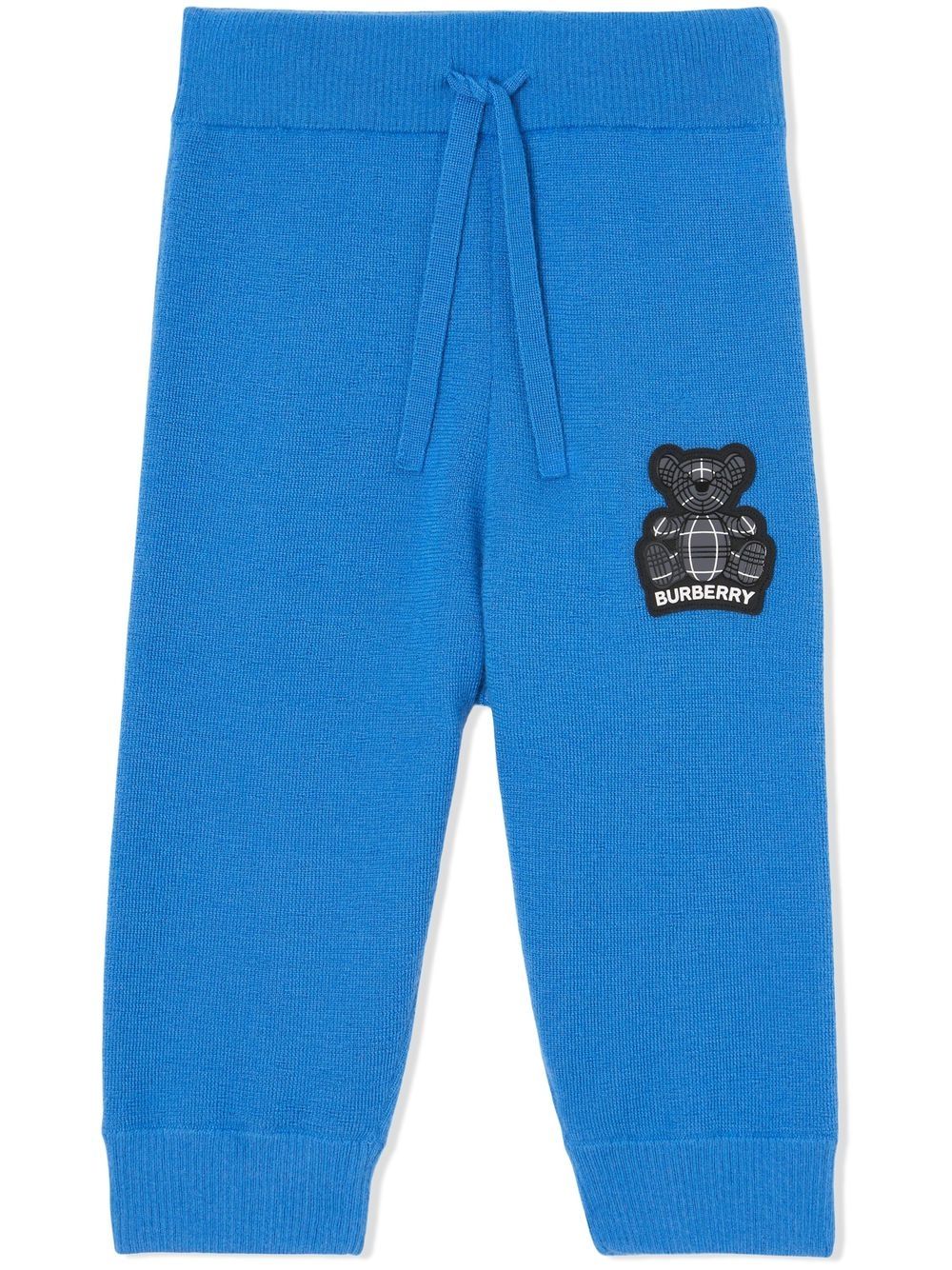 Burberry Kids Thomas Bear 贴花羊绒运动套装 - 蓝色