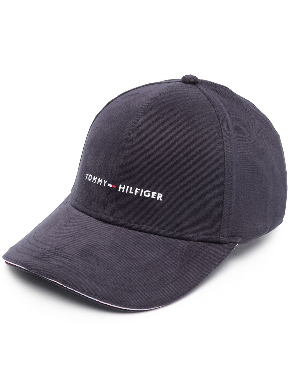 Tommy Hilfiger logo刺绣细节棒球帽 - 蓝色