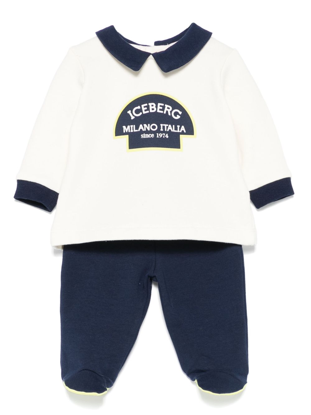 Iceberg Kids logo贴花运动套装 - 白色
