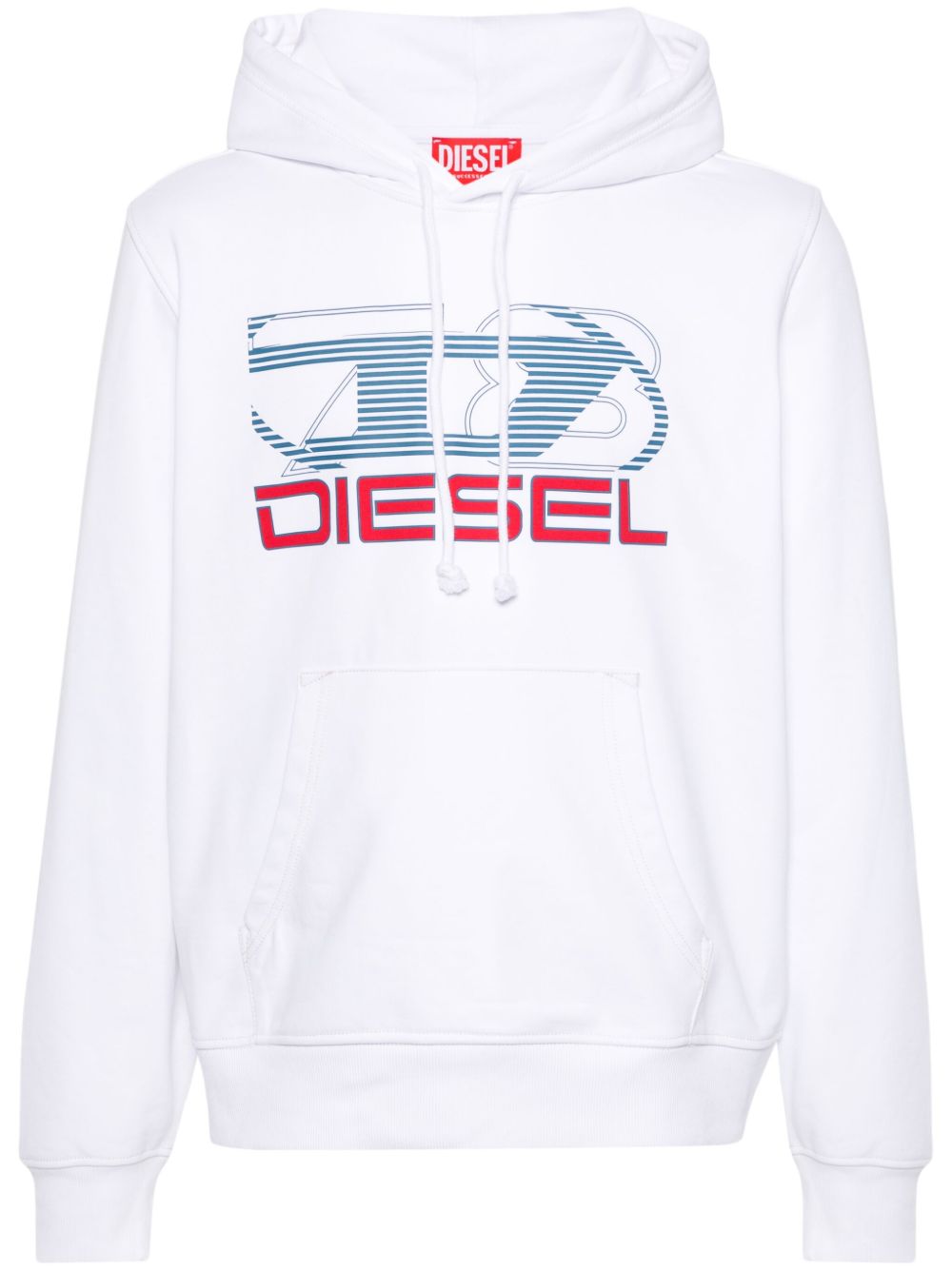 Diesel S-Ginn-Hood 平纹针织连帽衫 - 白色