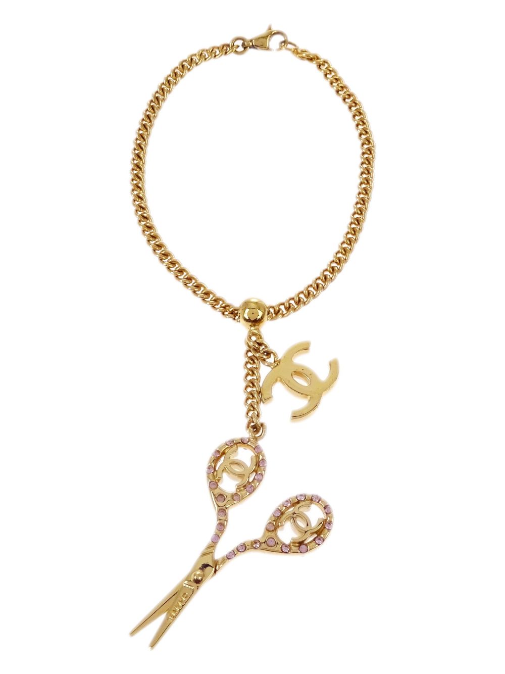 CHANEL Pre-Owned Scissors 手链（2002年典藏款） - 金色