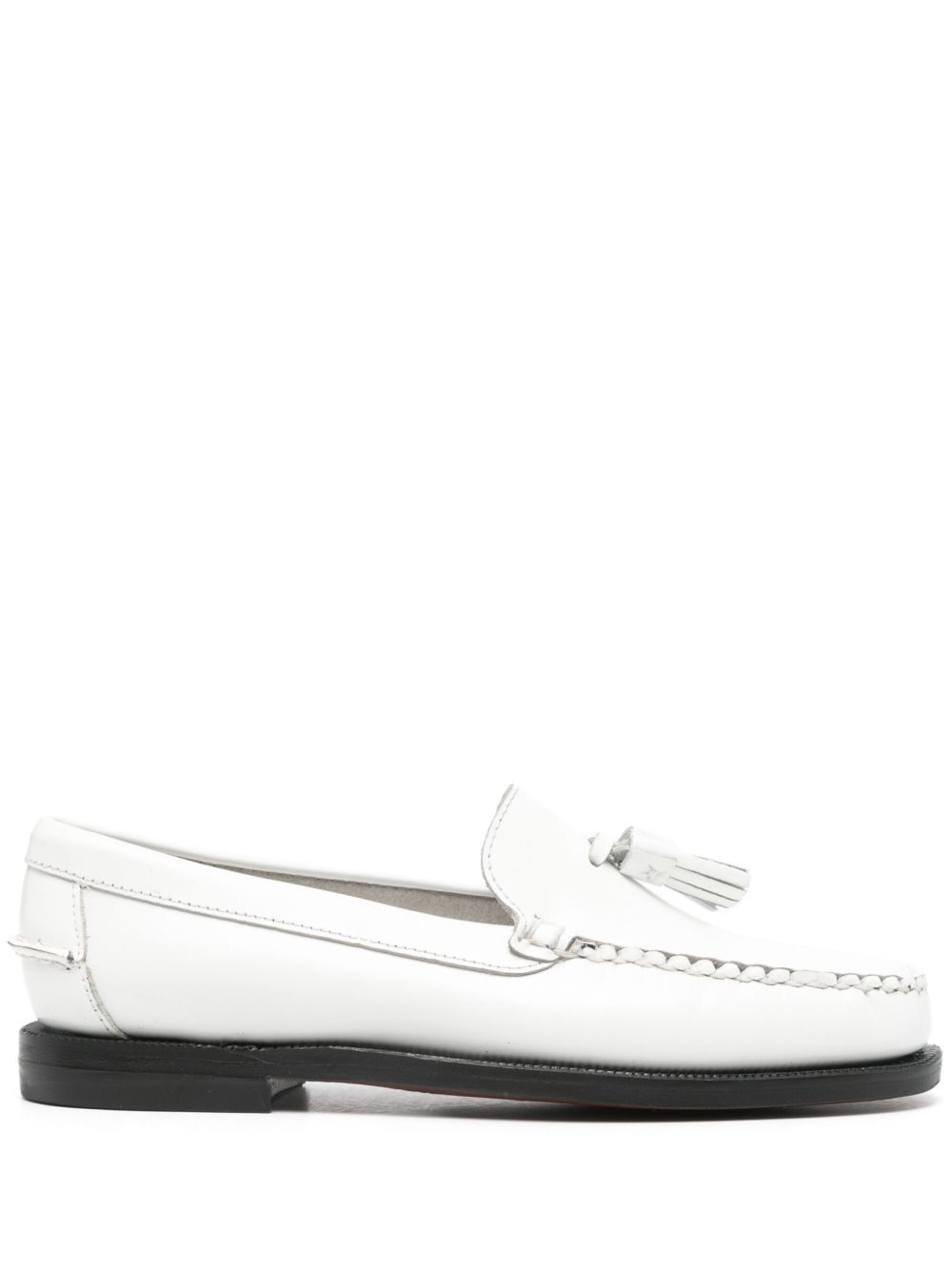 Sebago 叠跟皮质乐福鞋 - 白色