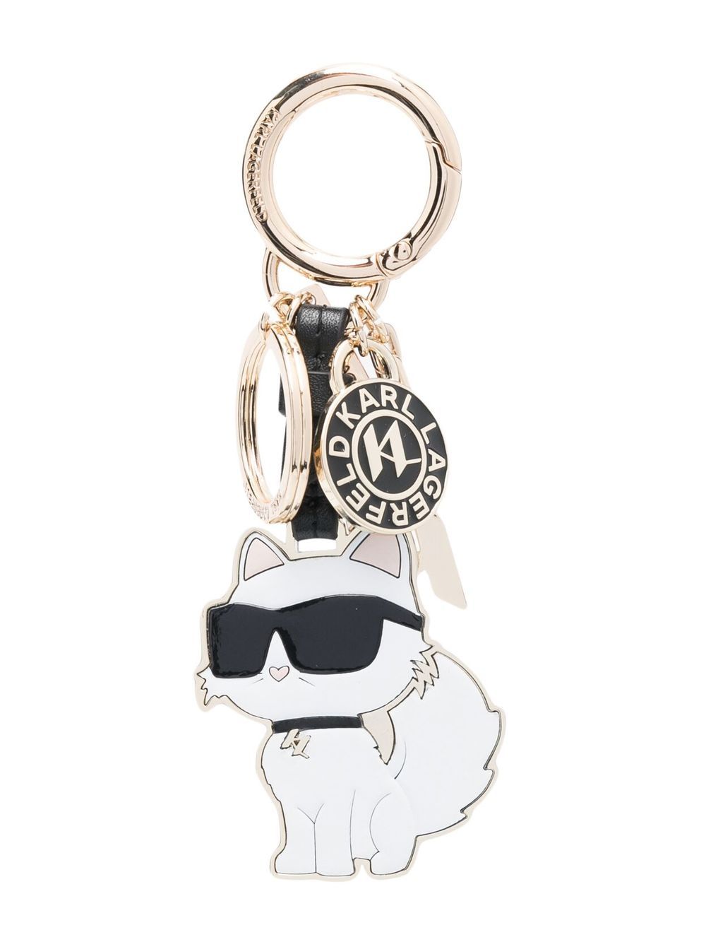 Karl Lagerfeld Ikon Choupette 钥匙扣 - 金色