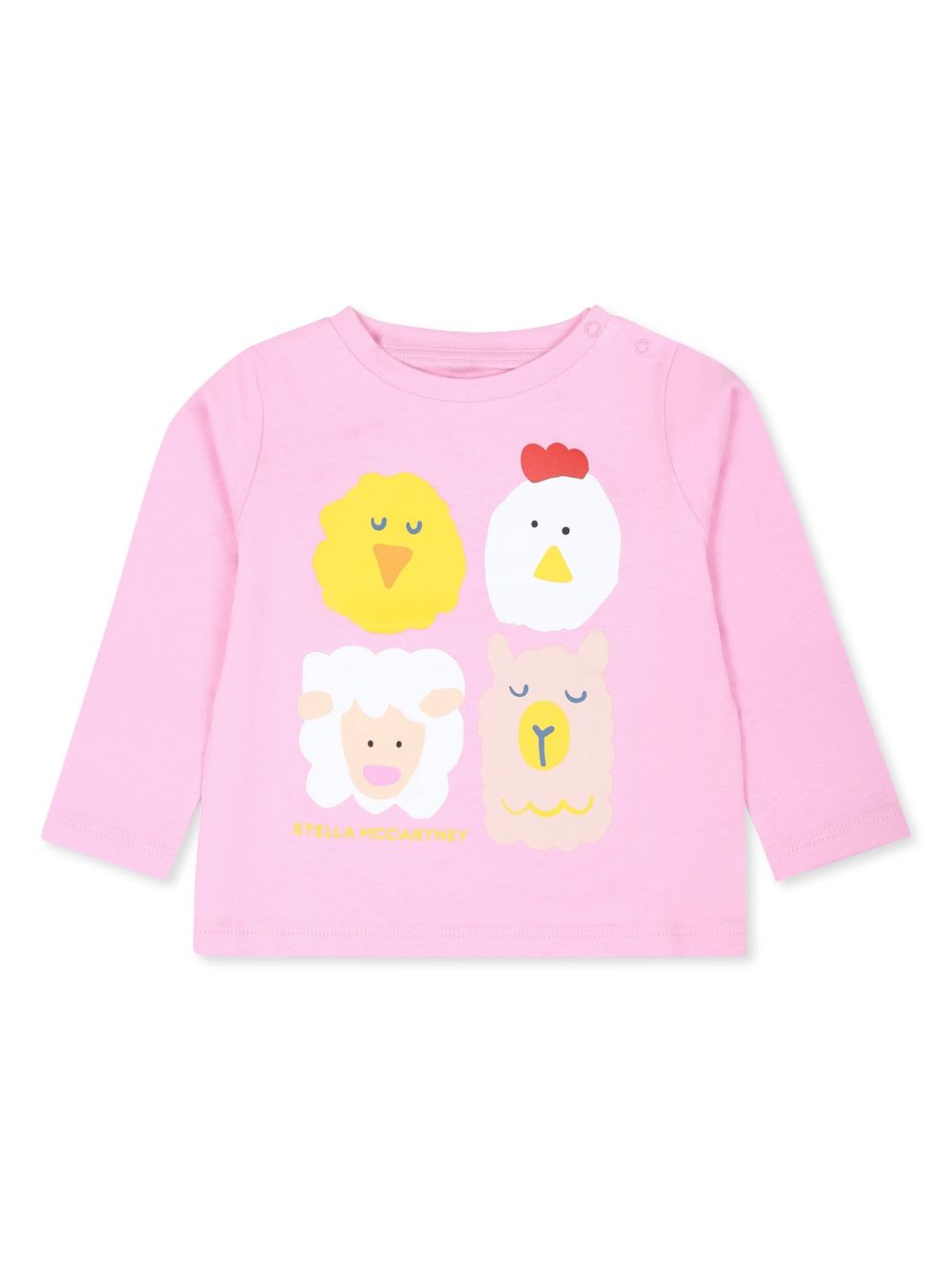 Stella McCartney Kids 图案印花T恤 - 粉色