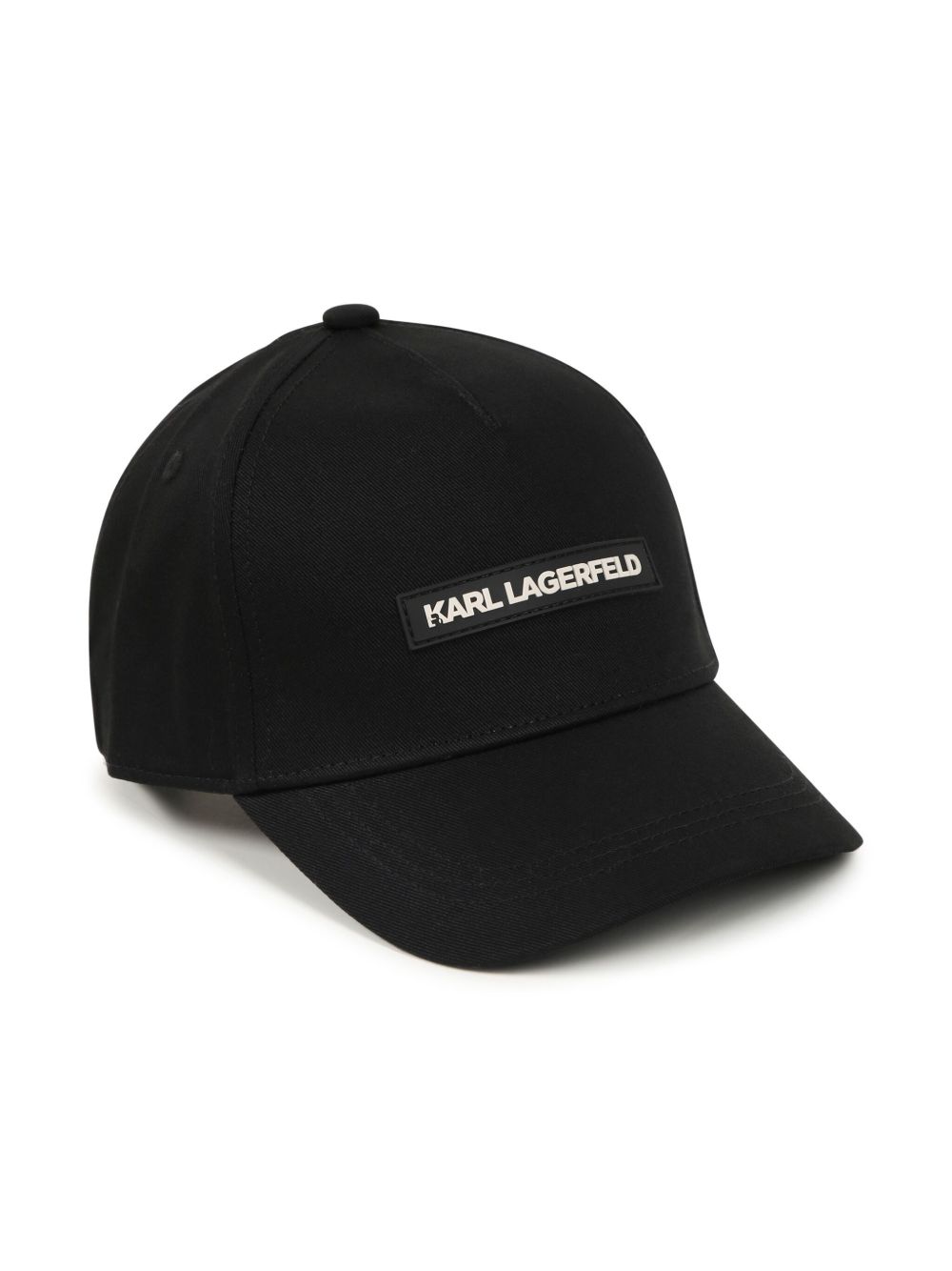 Karl Lagerfeld Kids logo刺绣棒球帽 - 黑色