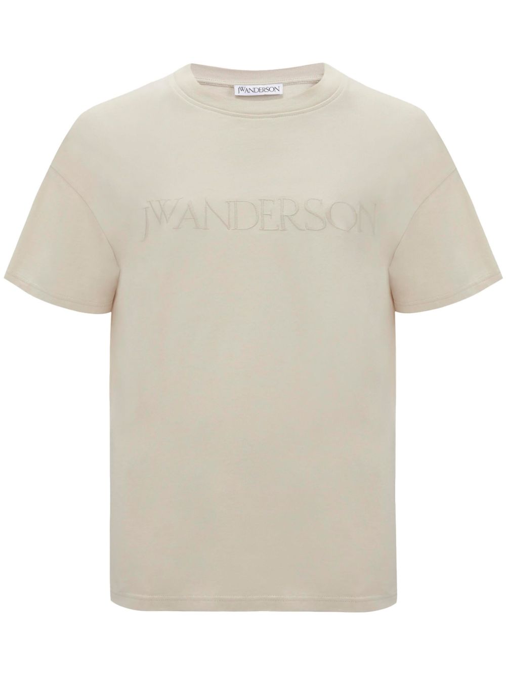 JW Anderson logo刺绣棉T恤 - 中性色