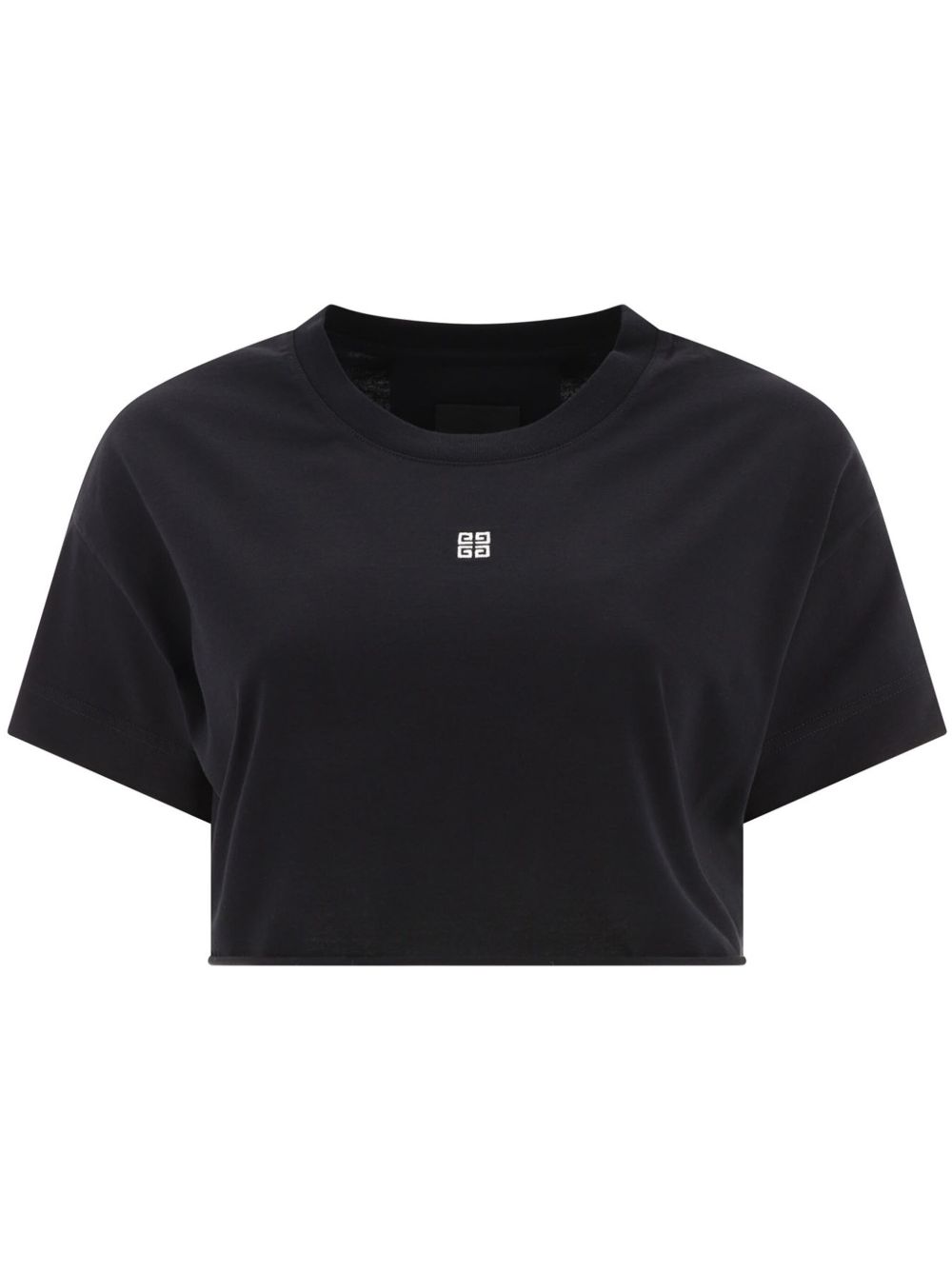 Givenchy 棉短款T恤 - 黑色