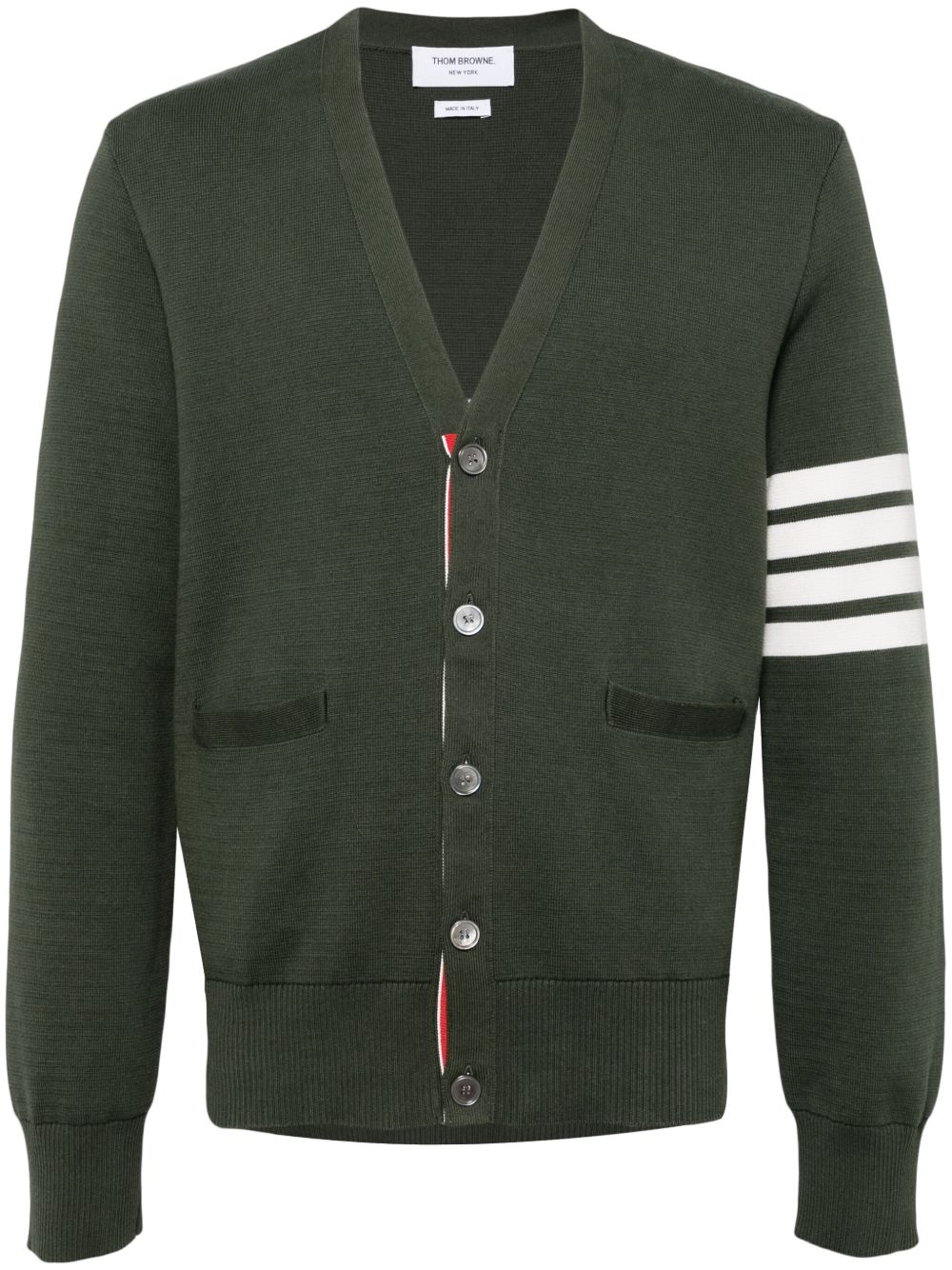 Thom Browne 四条纹棉开衫 - 320 DK GREEN
