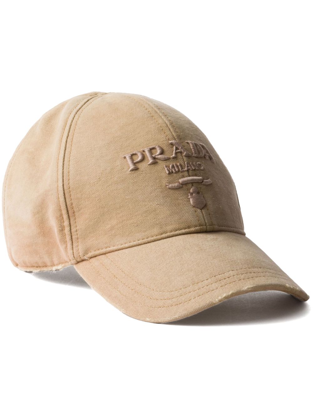 Prada logo帆布棒球帽 - 中性色