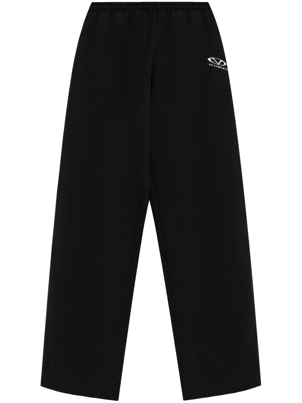 VETEMENTS logo印花棉运动裤 - 黑色
