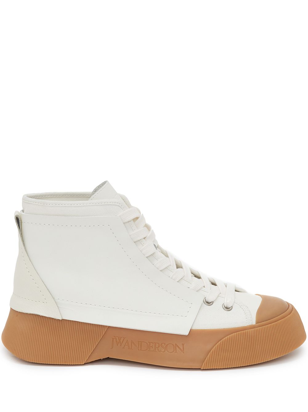 JW Anderson 拼接高帮板鞋 - 白色