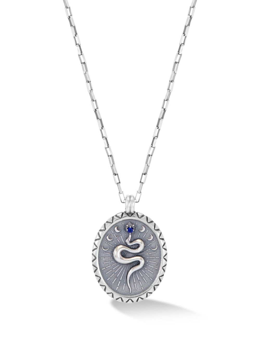 DOWER AND HALL Snake Talisman 项链 - 银色