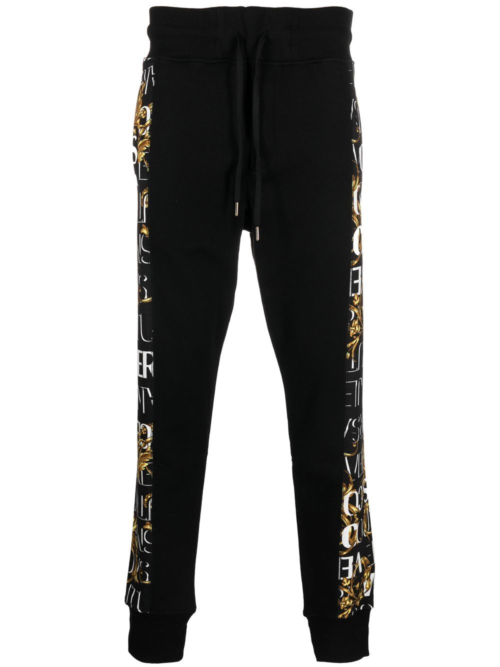 Versace Jeans Couture 范思哲 logo印花运动裤 - 黑色