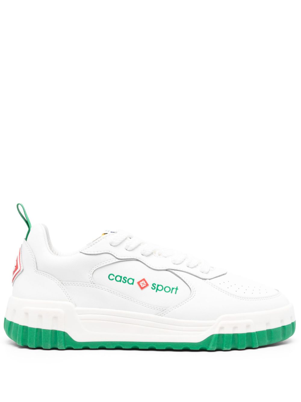 Casablanca Tennis Court 皮质运动鞋 - 白色