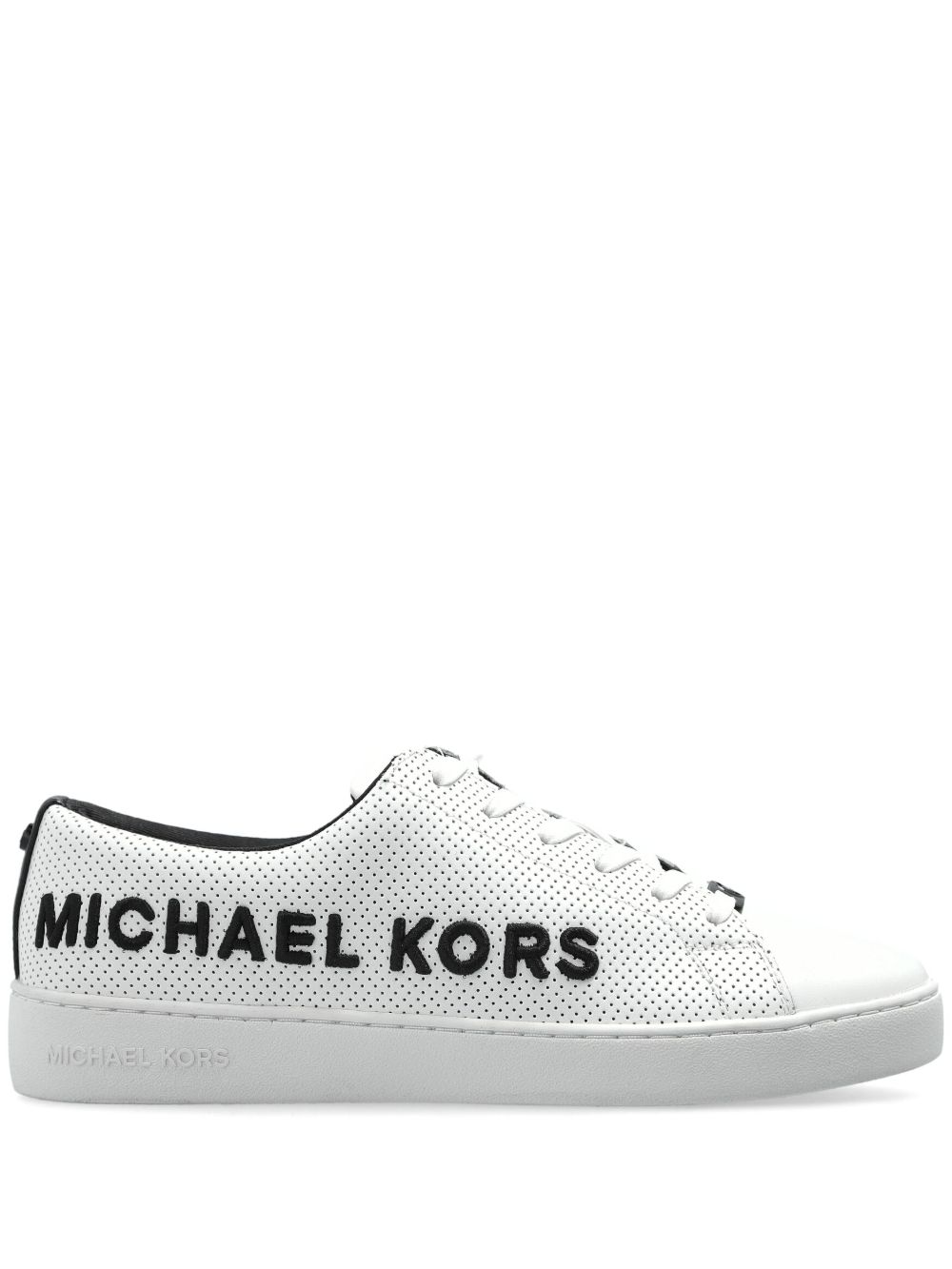 Michael Michael Kors logo刺绣板鞋 - 白色