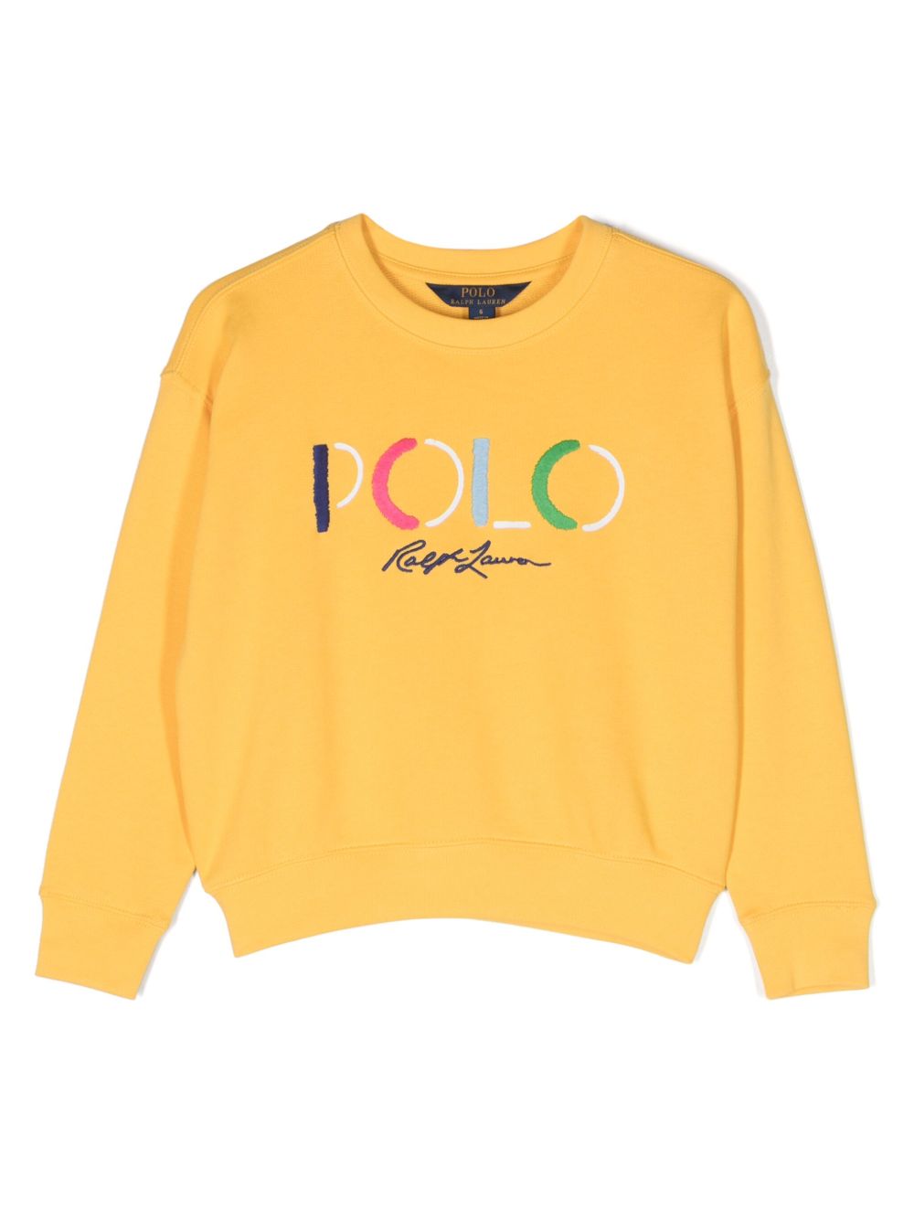 POLO RALPH LAUREN KIDS logo刺绣棉卫衣 - 黄色