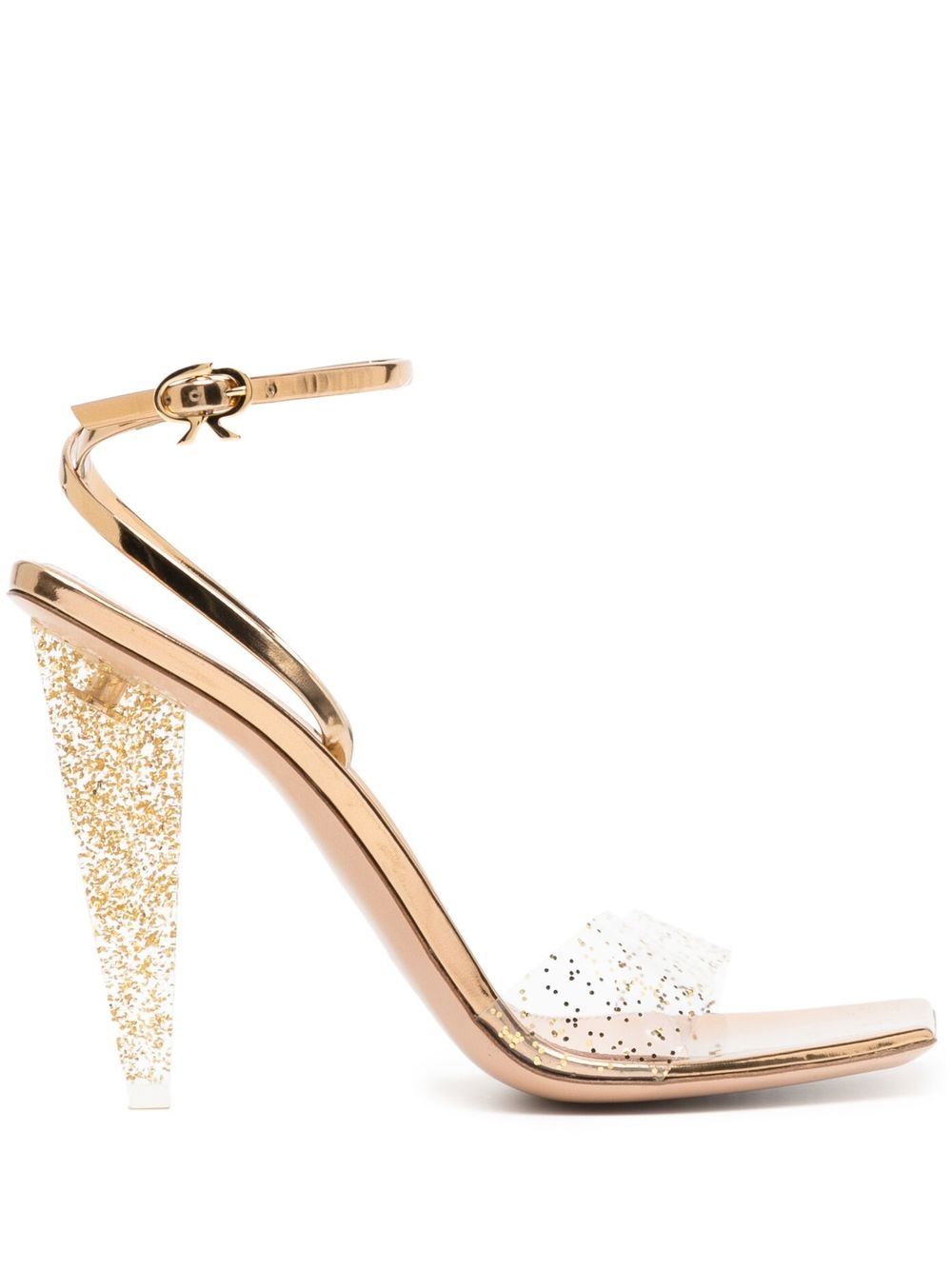 Gianvito Rossi Odyssey 亮片金葱缀饰高跟鞋 - 金色