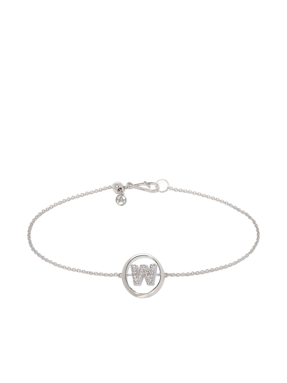 Annoushka Initial W 18K白金钻石手链 - 银色