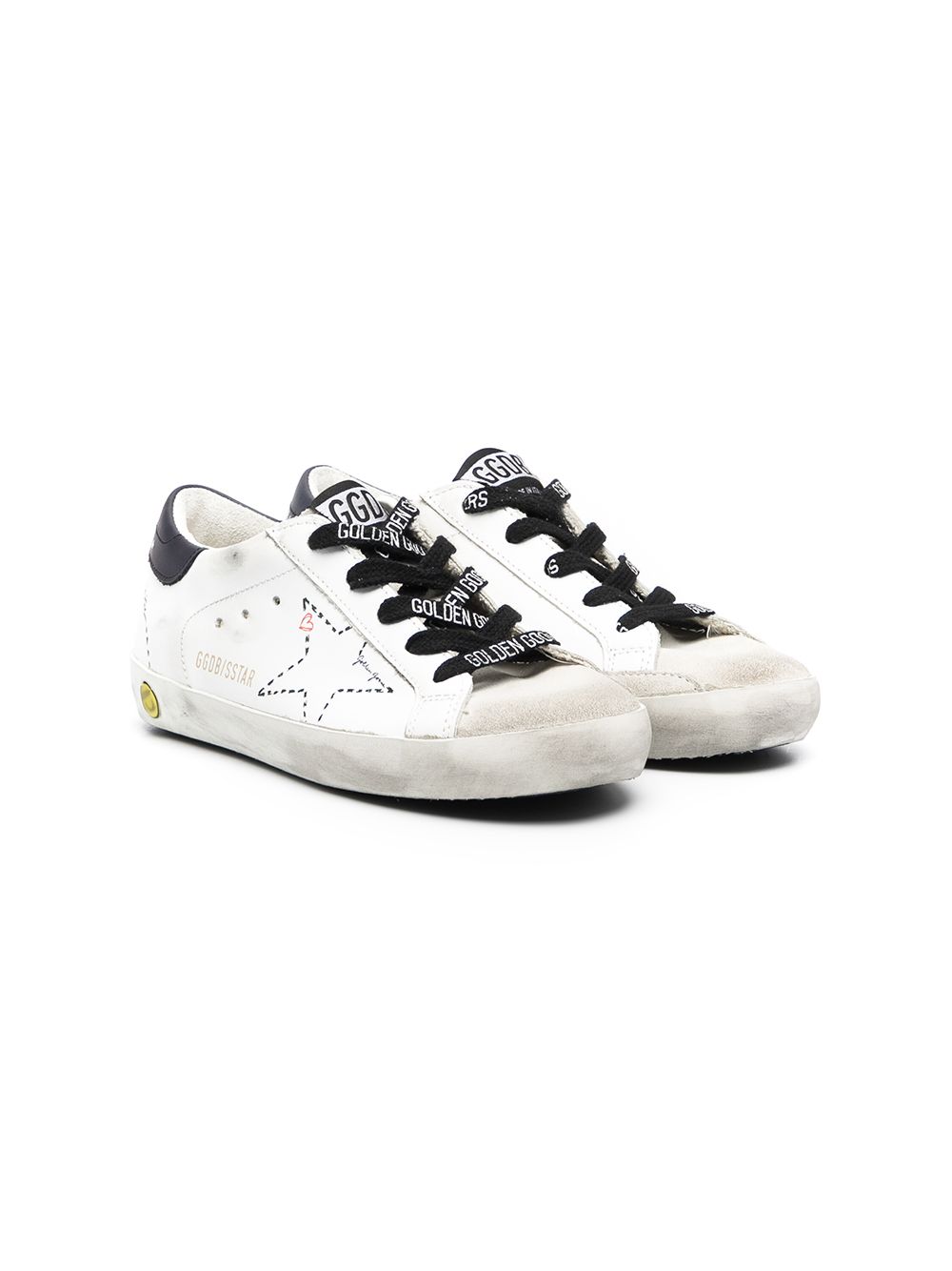 Golden Goose Kids Superstar 仿旧板鞋 - 白色