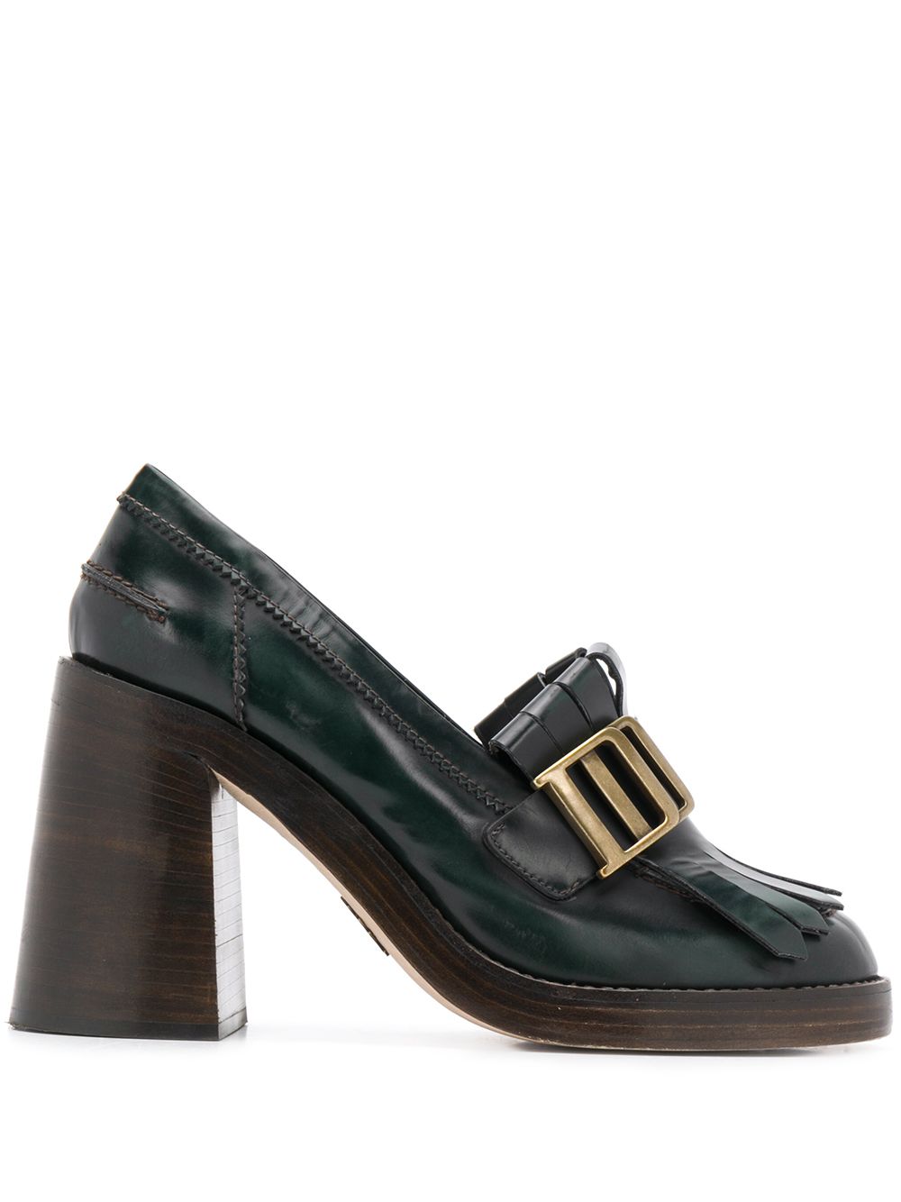DSQUARED2 D2次方 流苏边高跟鞋 - 绿色
