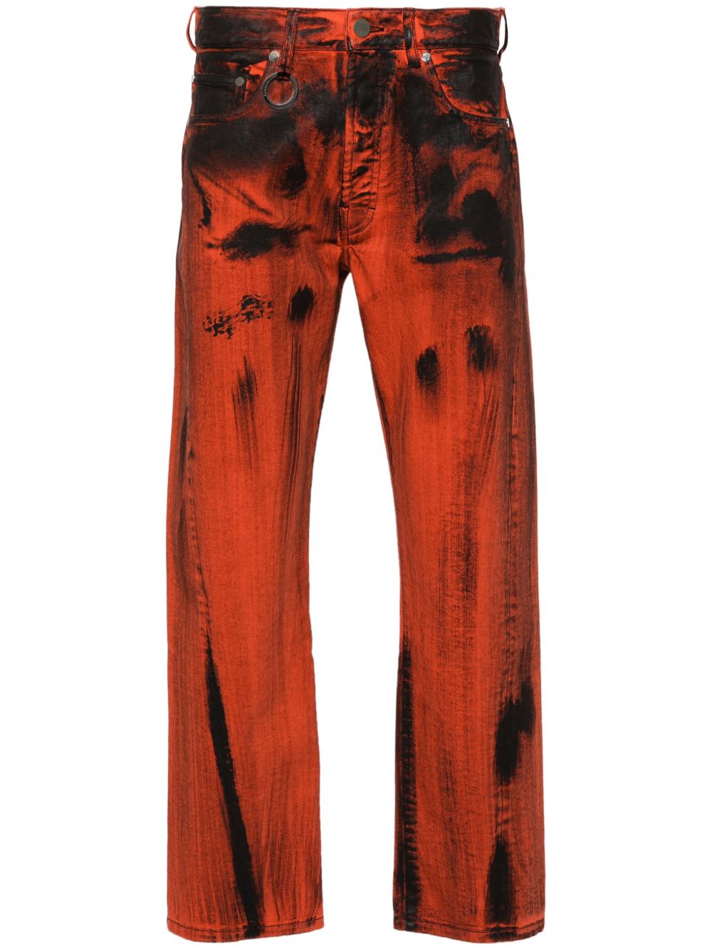 Etudes District Dyed 阔腿牛仔裤 - 橘色