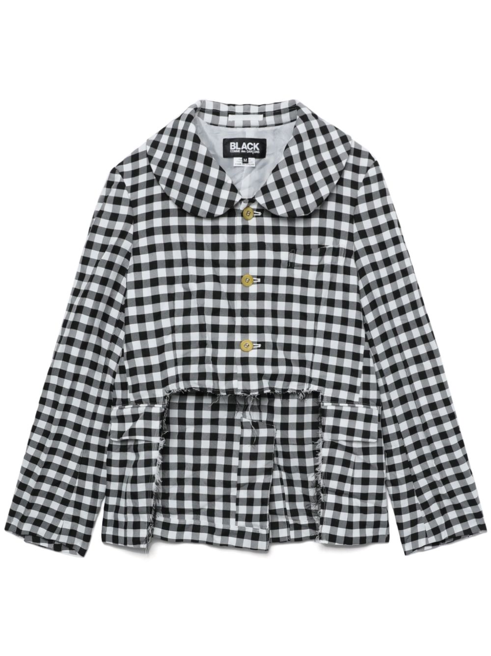 Black Comme Des Garçons 镂空方格夹克 - 白色
