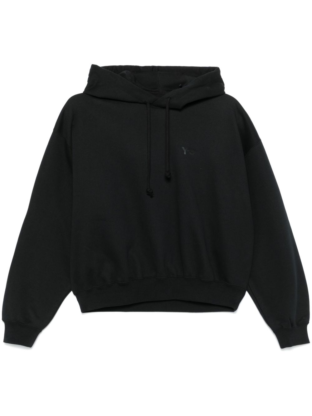 Y-3 x Adidas logo印花连帽衫 - 黑色