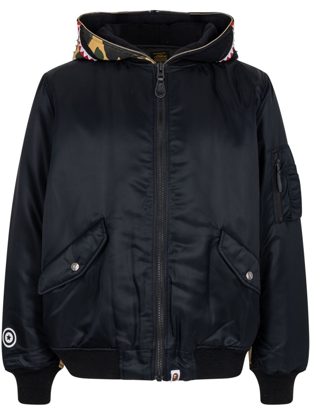 A BATHING APE® Shark Hoodie MA-1 飞行员夹克 - 绿色