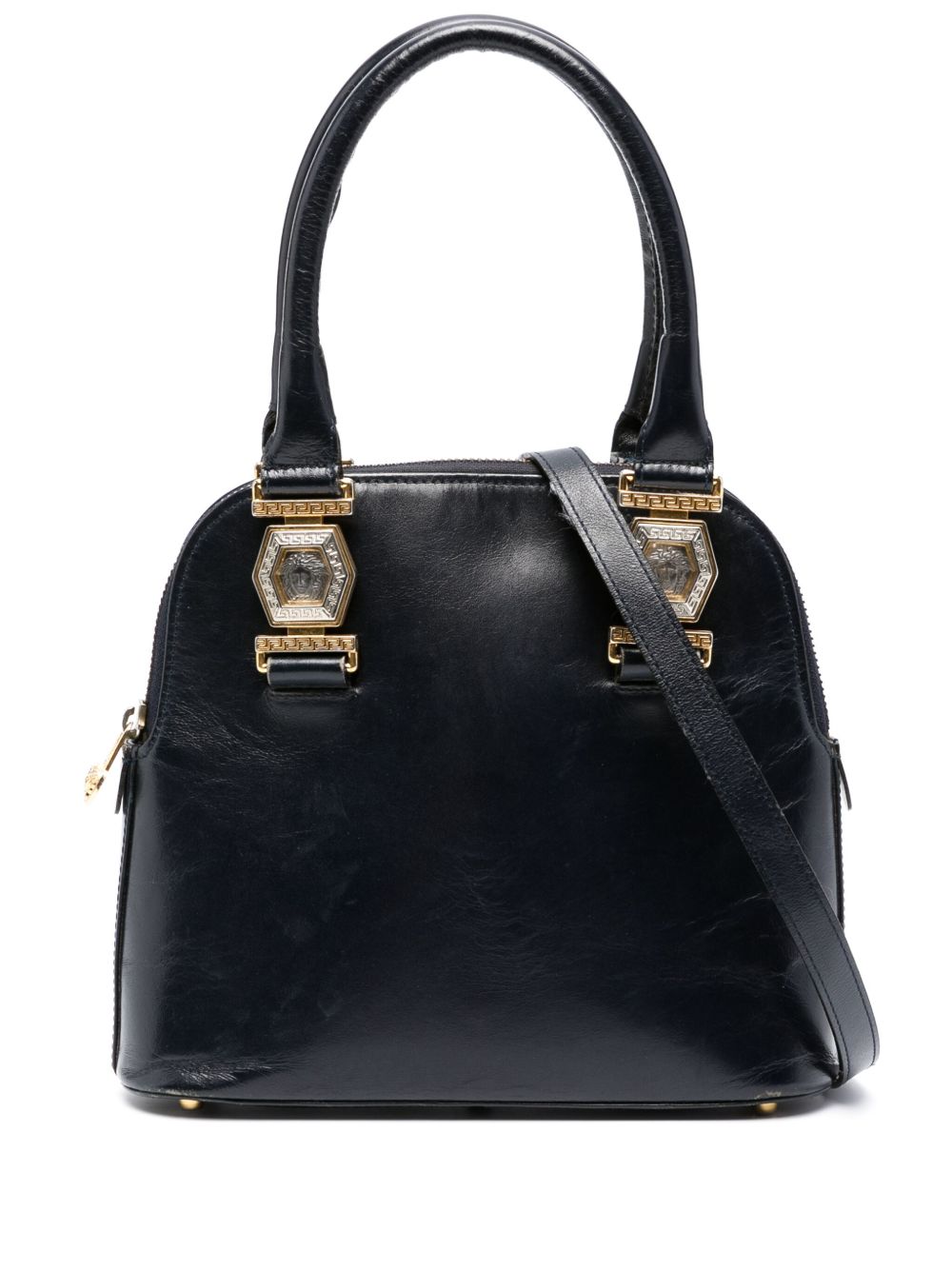 Versace Pre-Owned 美杜莎头纹两用手提包（1990年代典藏款） - 蓝色