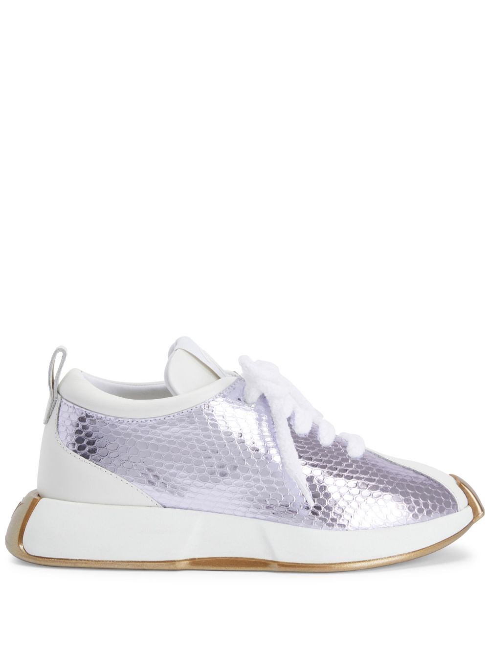 Giuseppe Zanotti Ferox snakeskin-effect sneakers - 紫色