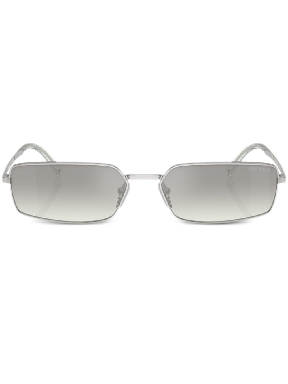Prada Eyewear Prada PR A60S 长方形框太阳眼镜 - 银色