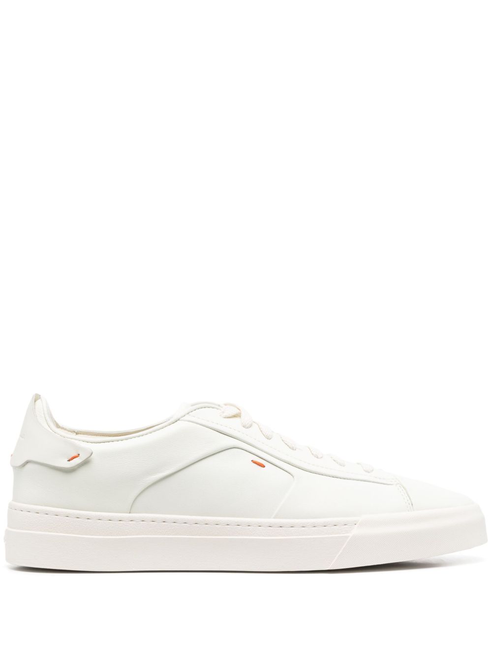 Santoni 凹面压花logo运动鞋 - 白色