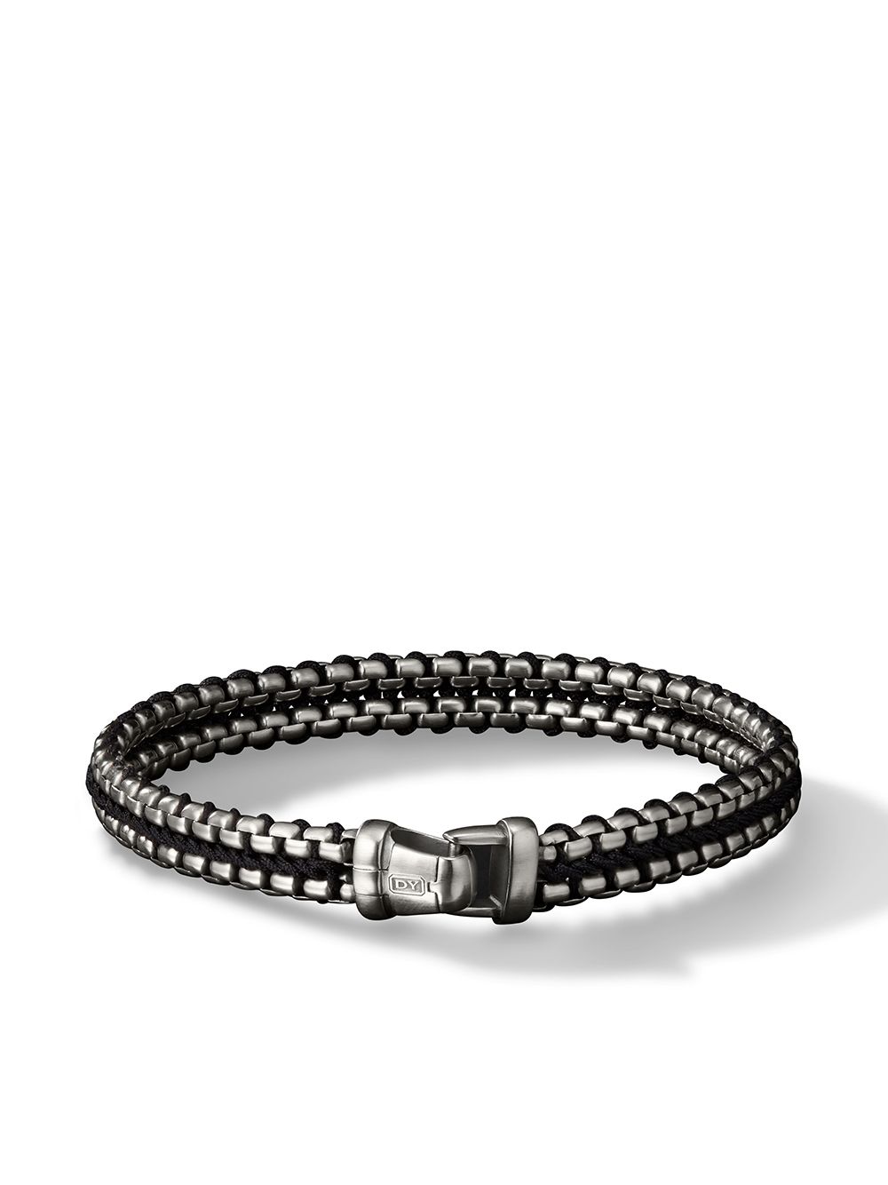 David Yurman 编织方形链式手链 - 银色