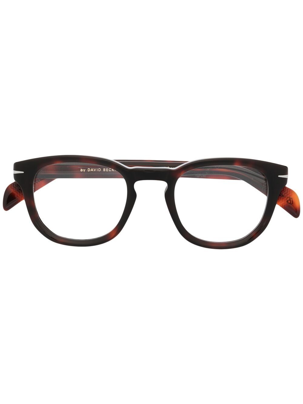Eyewear by David Beckham 玳瑁纹镜框眼镜 - 褐色