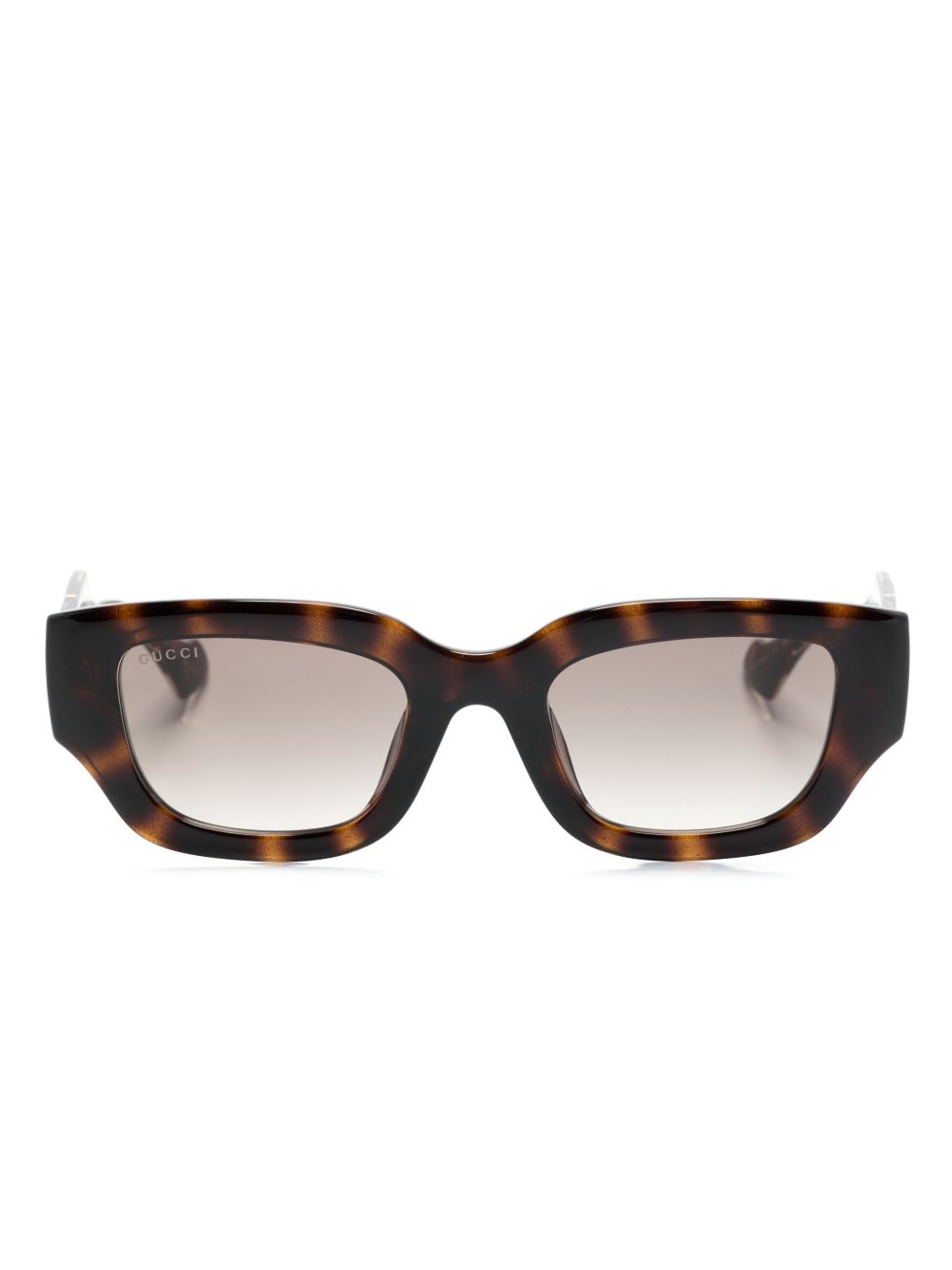 Gucci Eyewear Interlocking G 猫眼框太阳眼镜 - 褐色
