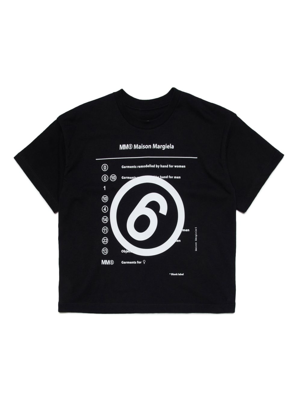 MM6 Maison Margiela Kids logo印花棉T恤 - 黑色